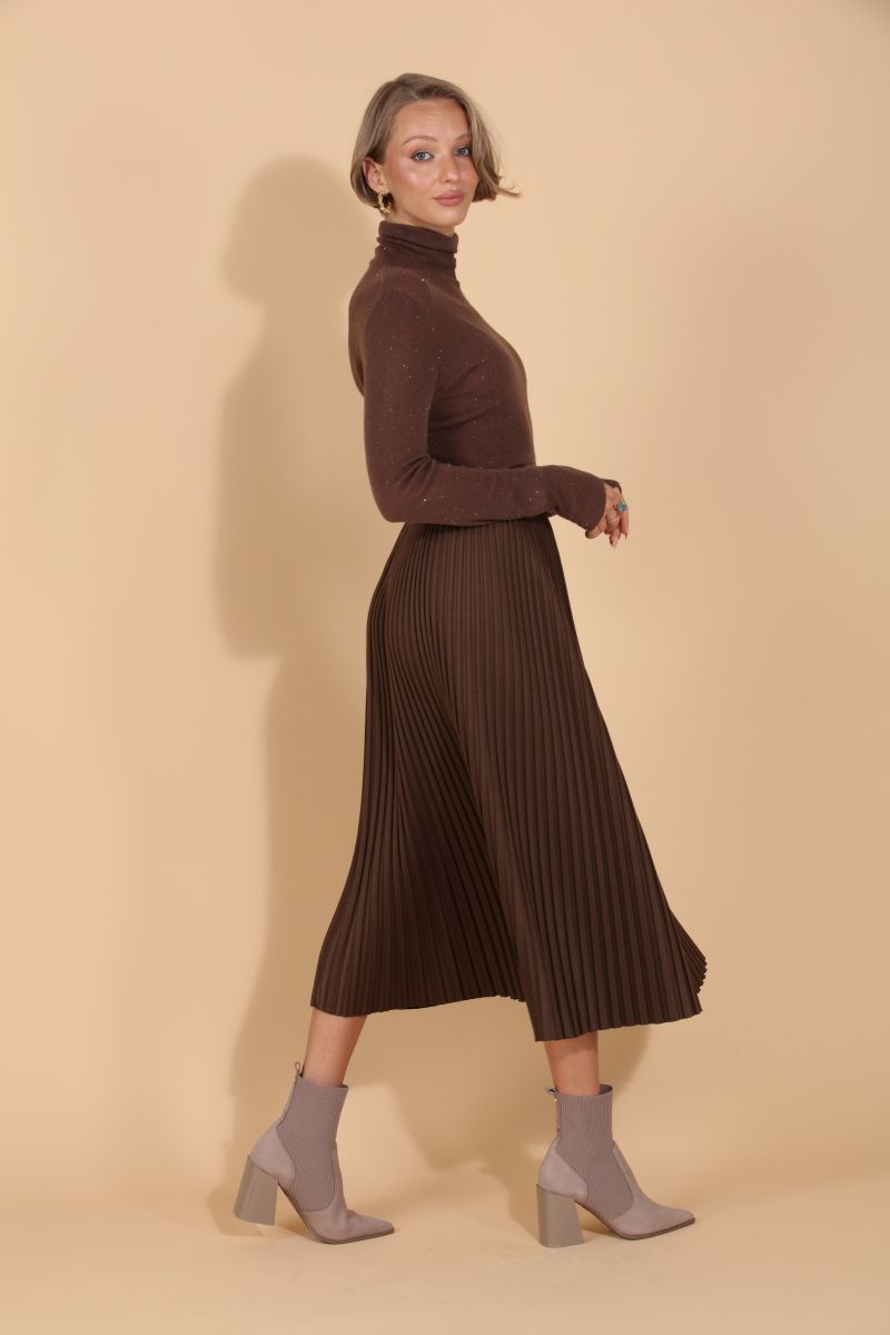Merino Sequin Sweater - Brown