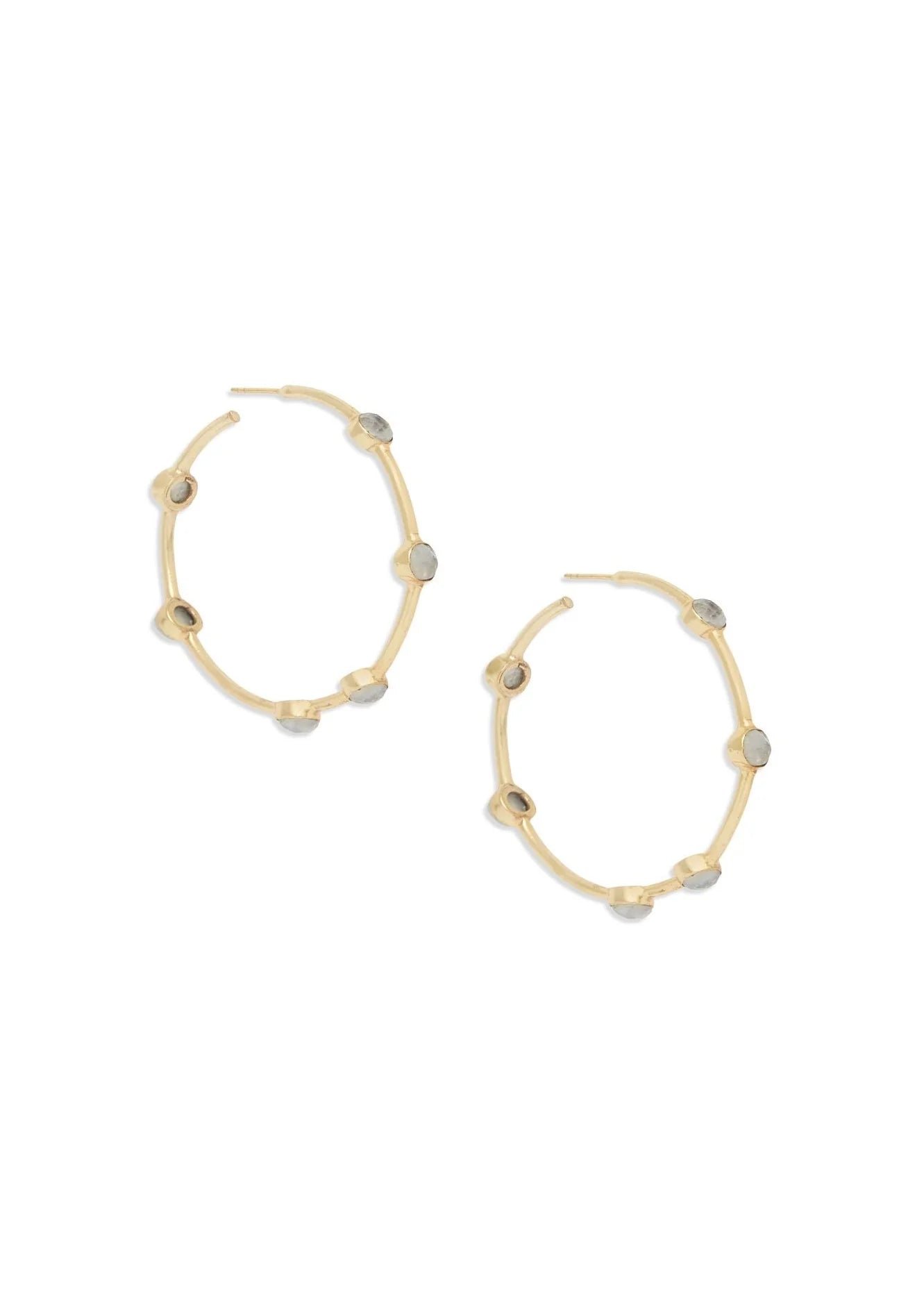 Cleo Hoop Earring - Moonstone