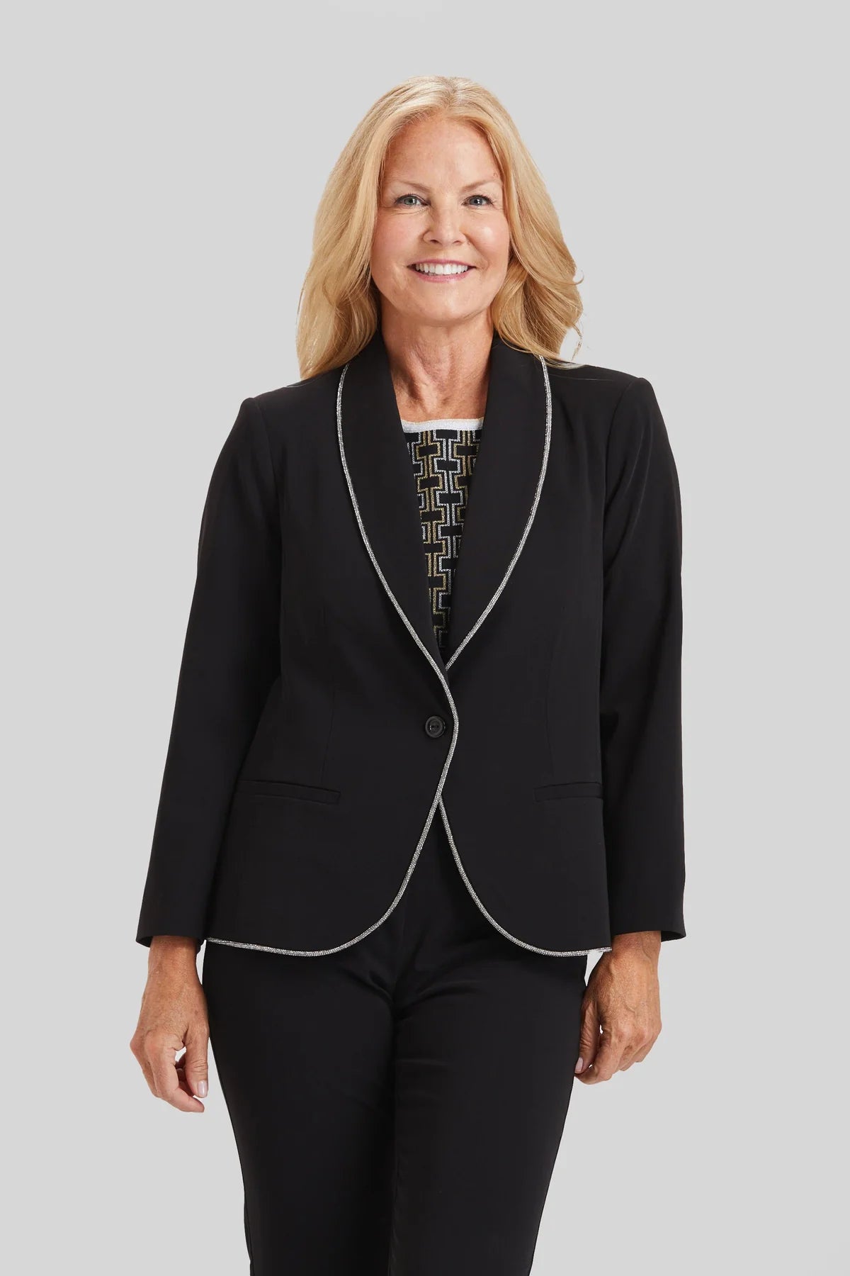 Remi Beaded Trim Jacket - Black