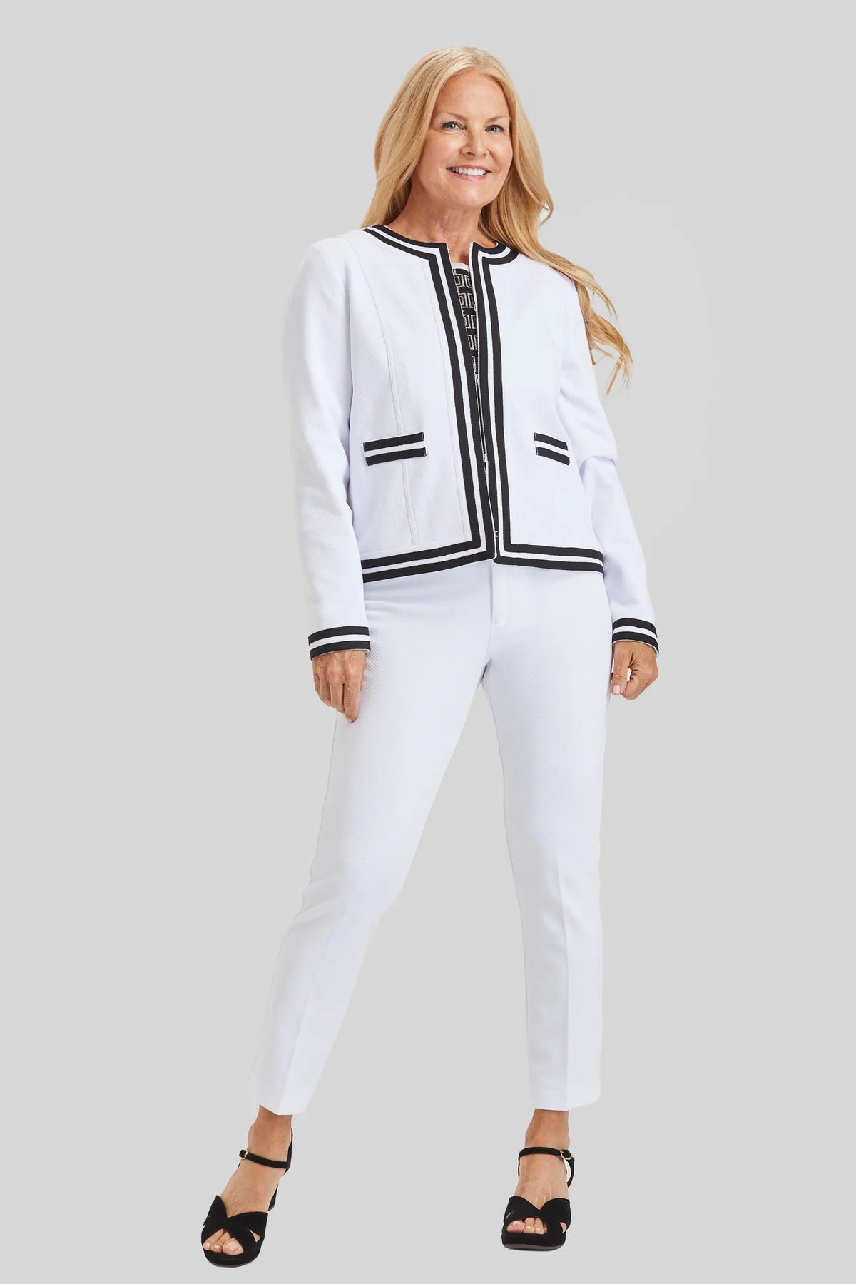Hayes Crop Jean - White Pique
