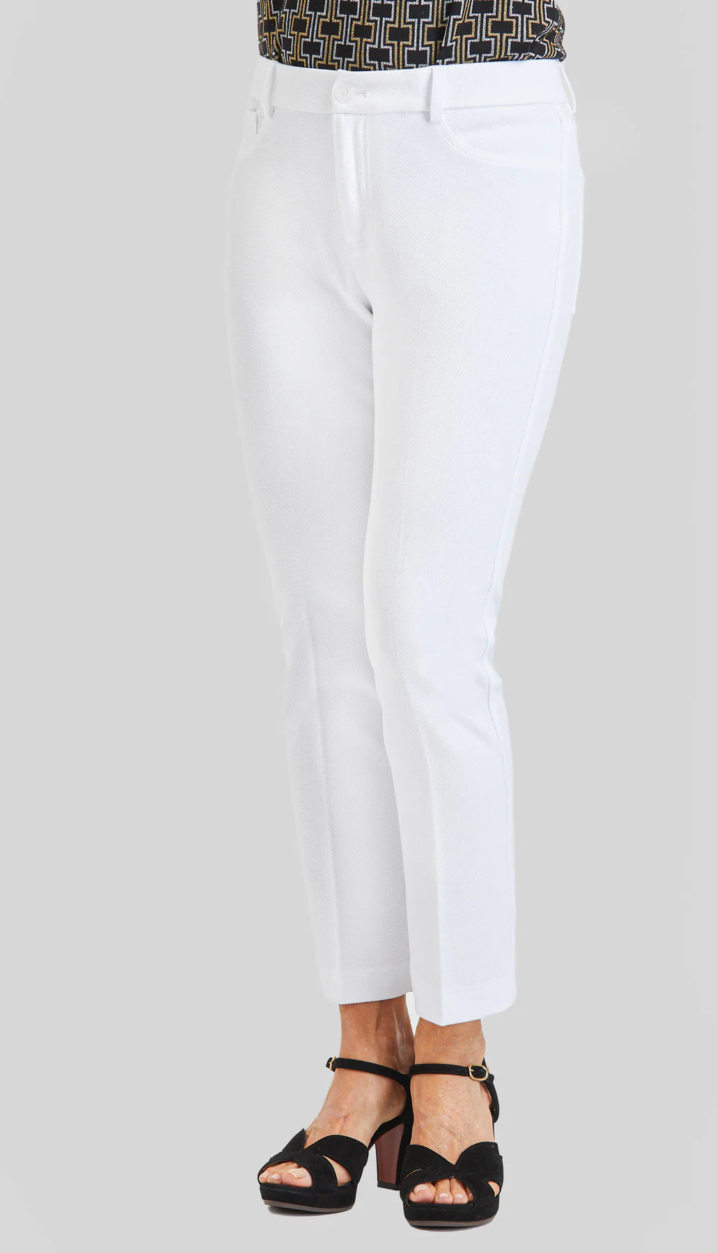 Hayes Crop Jean - White Pique