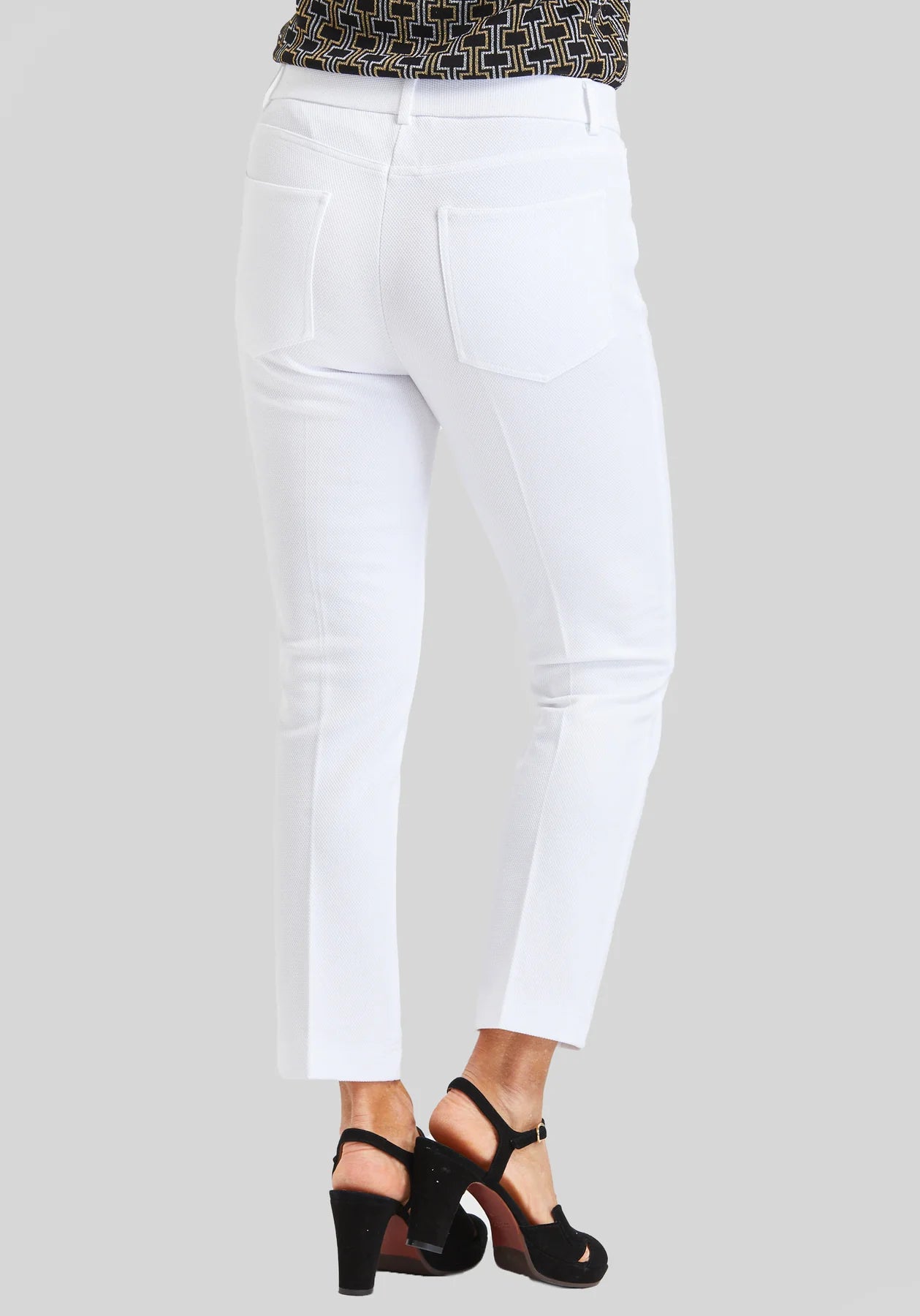 Hayes Crop Jean - White Pique