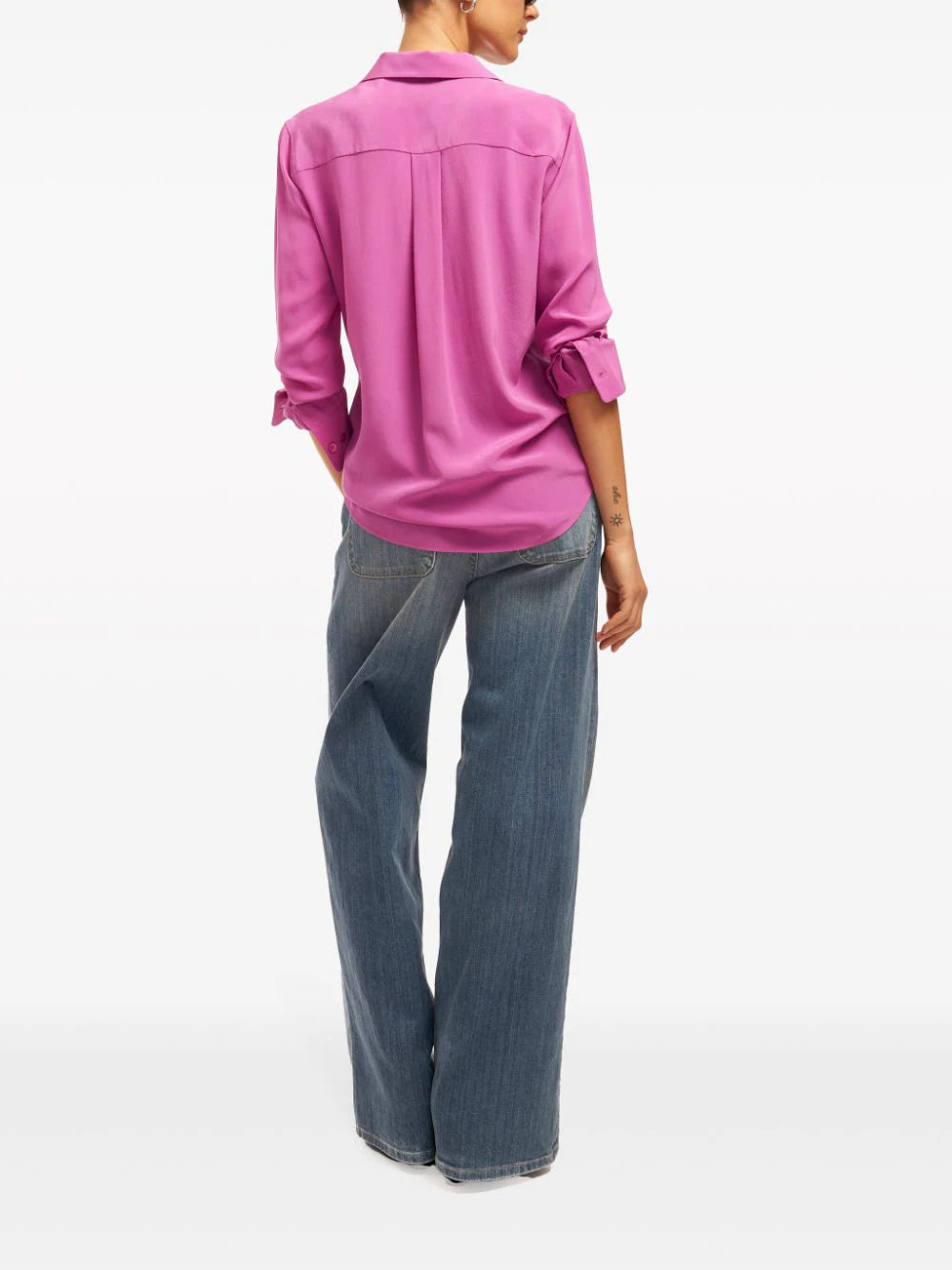 Slim Signature Silk Shirt - Willowherb