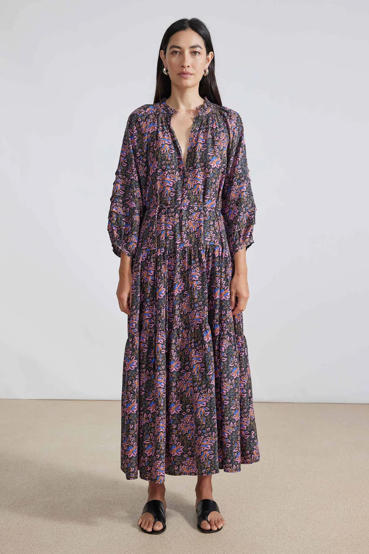 Trinidad Maxi Dress - Dark Folk Foliage