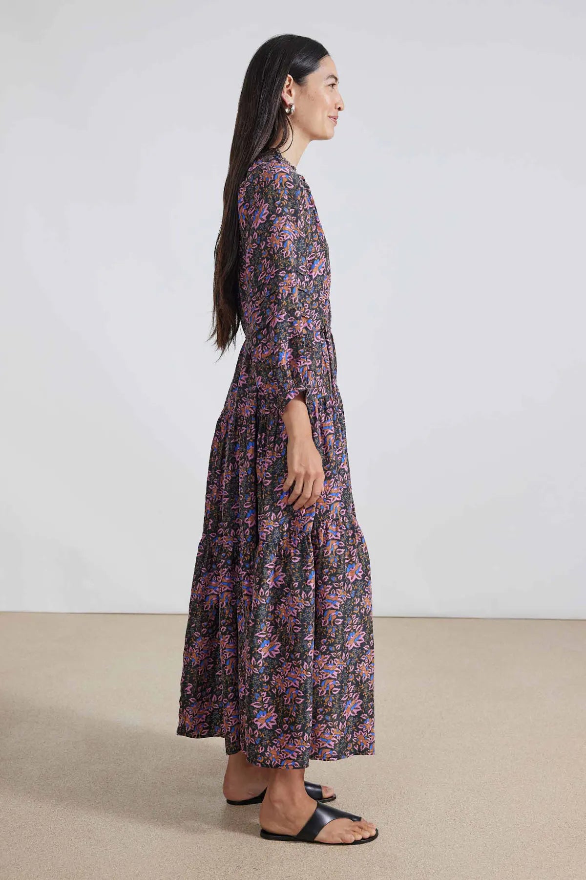 Trinidad Maxi Dress - Dark Folk Foliage