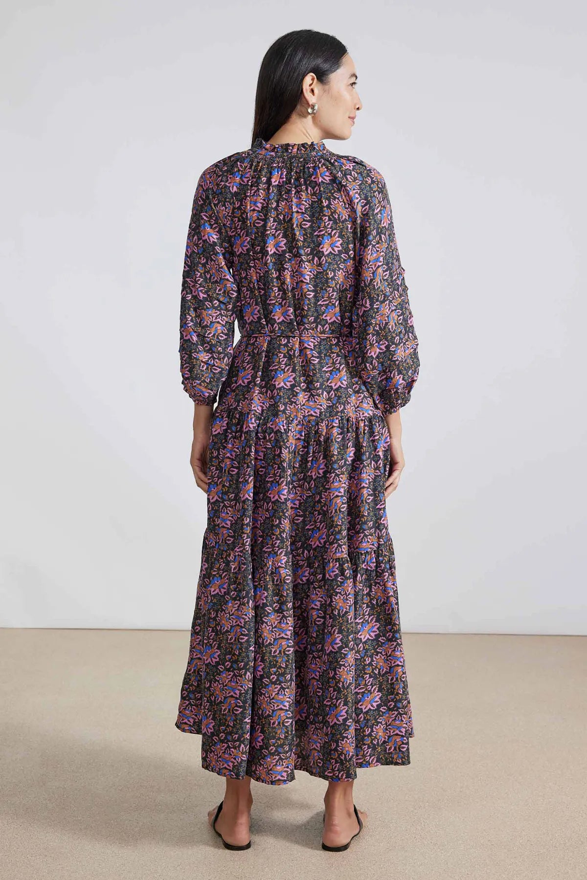 Trinidad Maxi Dress - Dark Folk Foliage