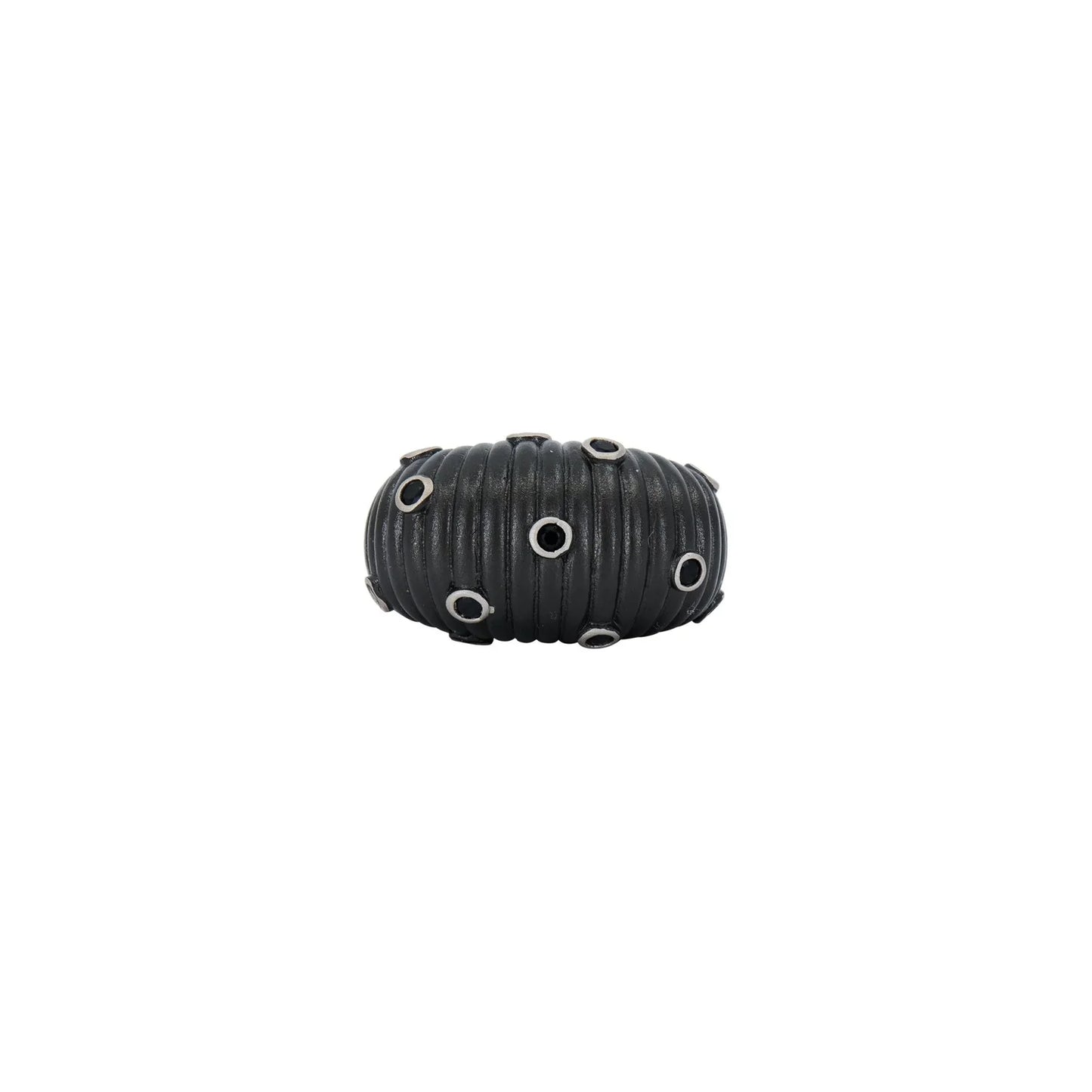 INDUSTRIAL FINISH RIBBED METRO COCKTAIL RING -