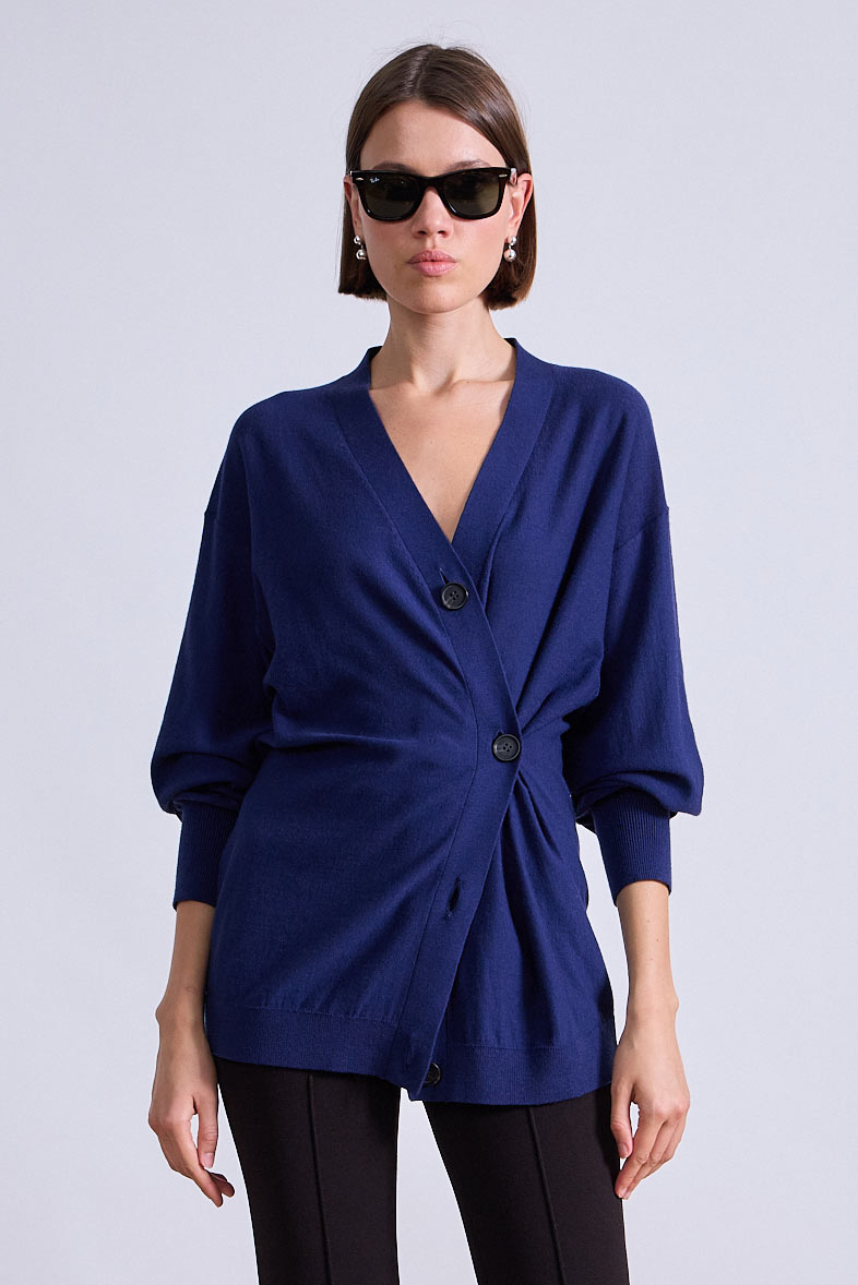 Drippy Tissue Cardigan - Navy