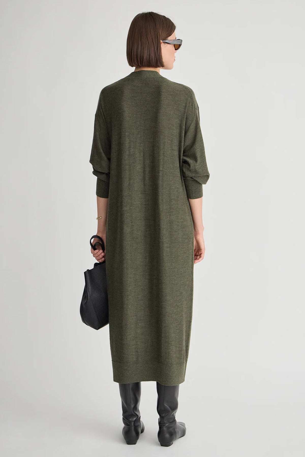 Drippy Cardi Dress - Olive