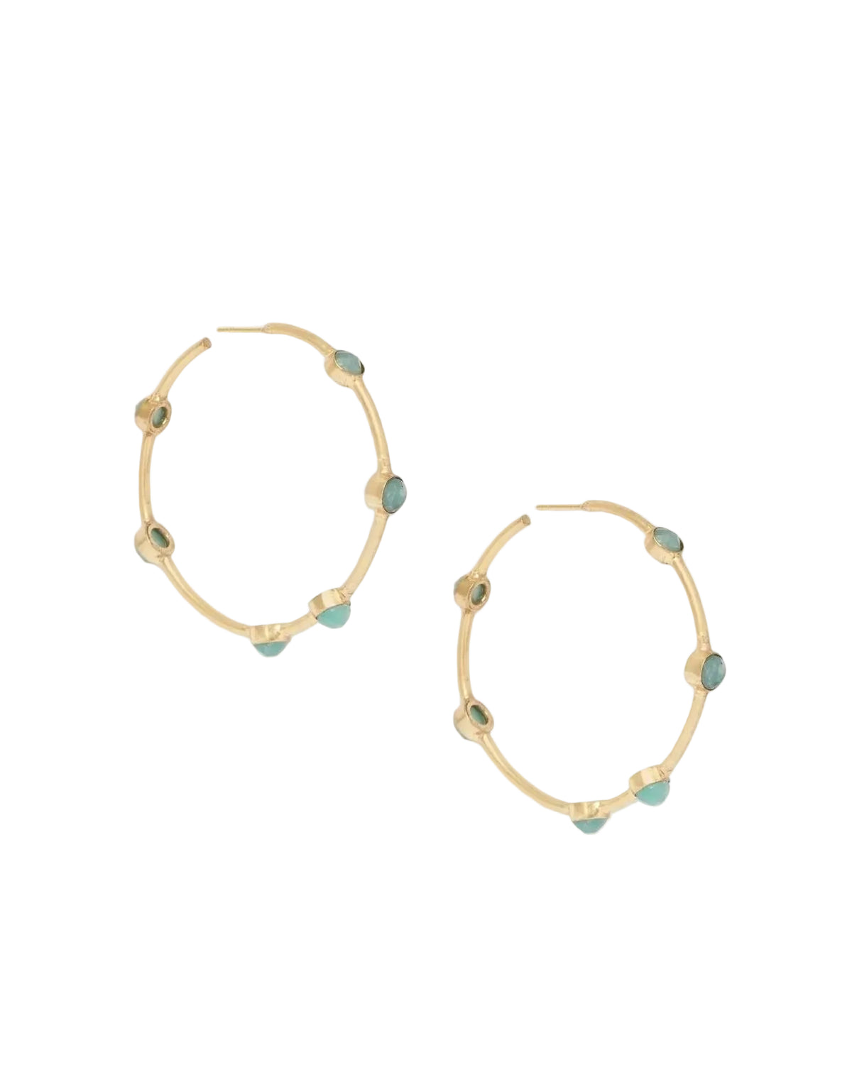 Cleo Hoop Earring - Amazonite