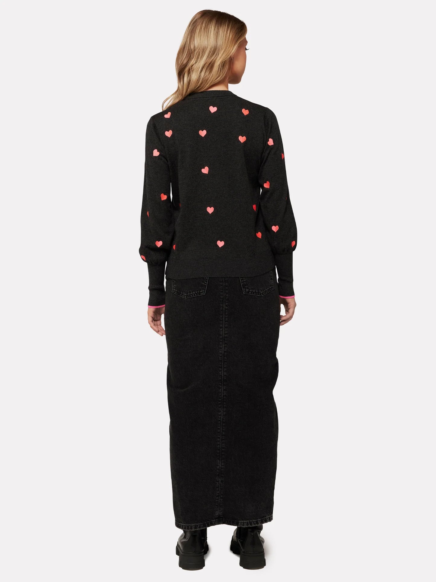 Bijou Heart Sweater - Tar