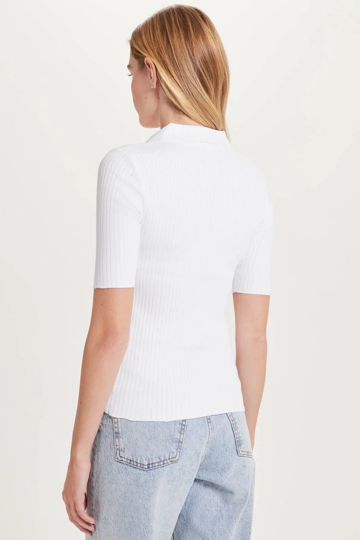 Lettuce Hem Henley Polo - White