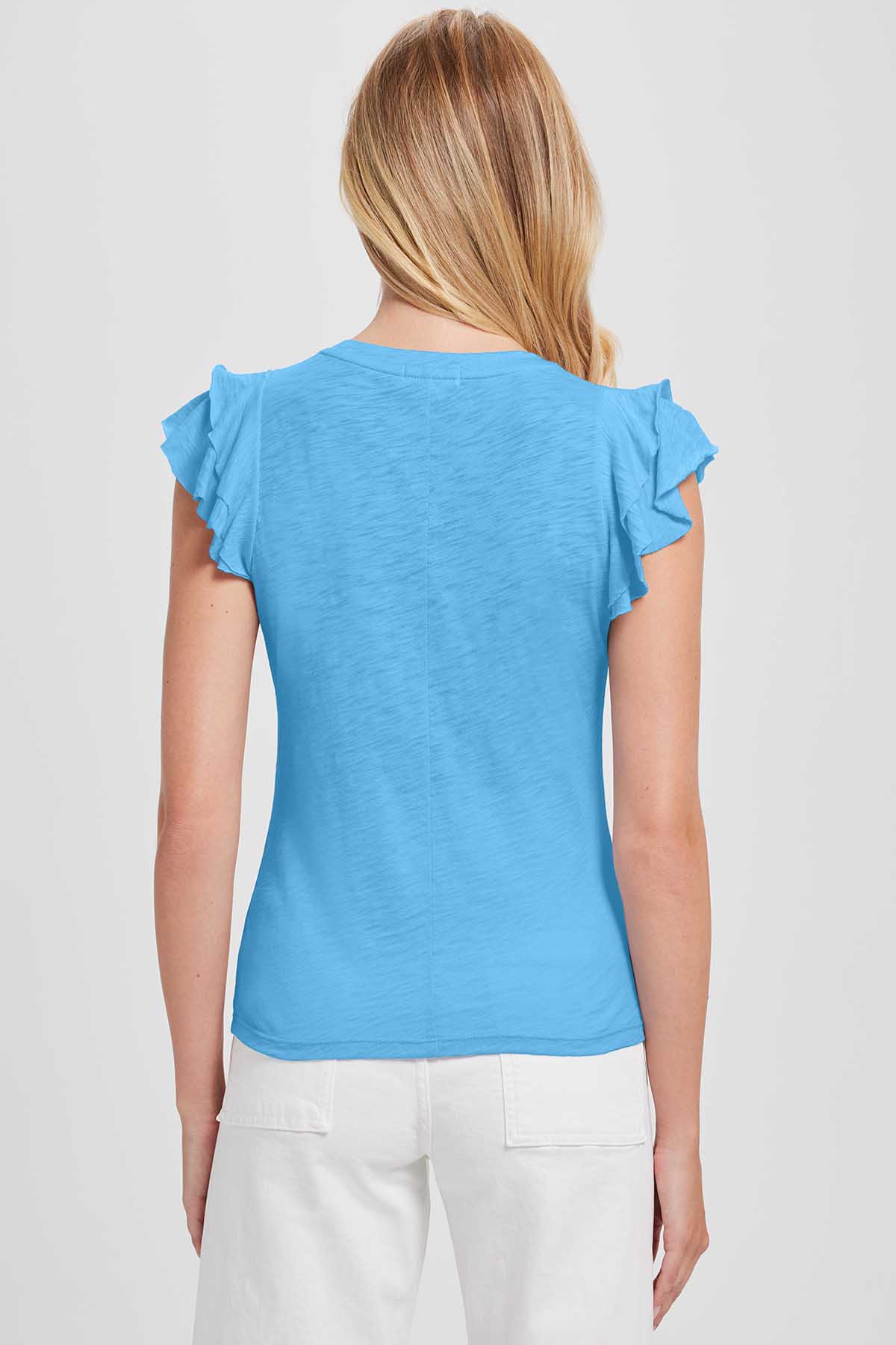 Ruffle Sleeve Tee - All Aboard