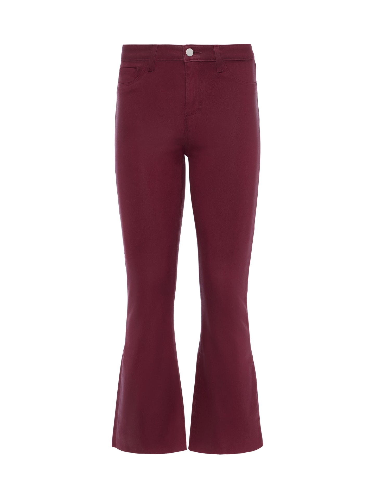 KENDRA H/R CROP FLARE - DEEP MAUVE COATED