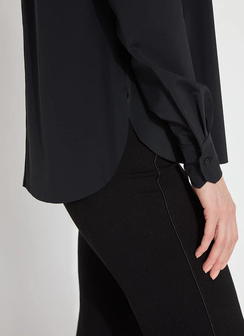 Connie Micro Beaded Shirt - Black