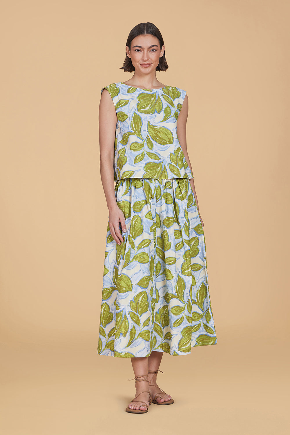Georgia Skirt - Zest Leaves