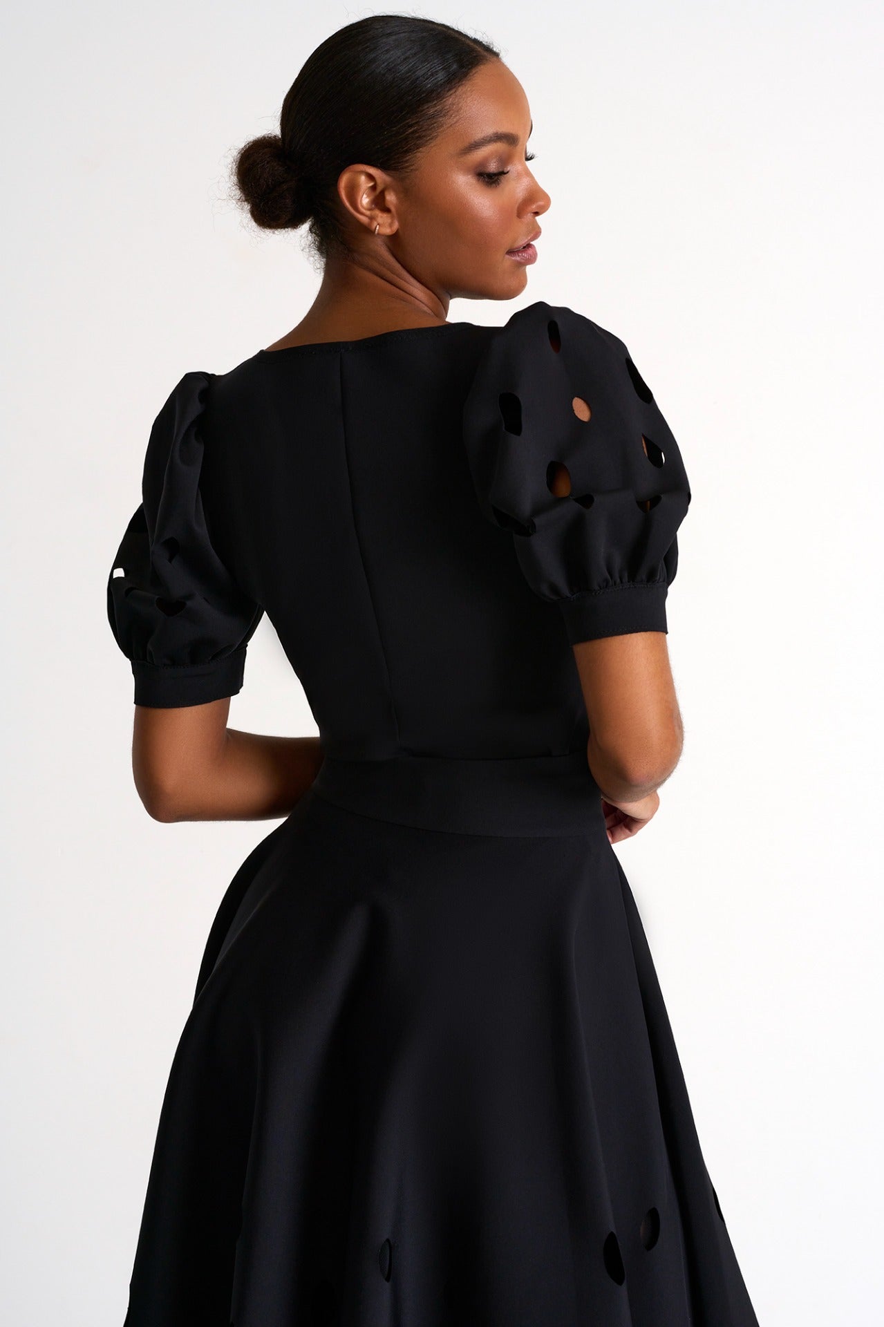 Balloon Sleeves Top - Caviar