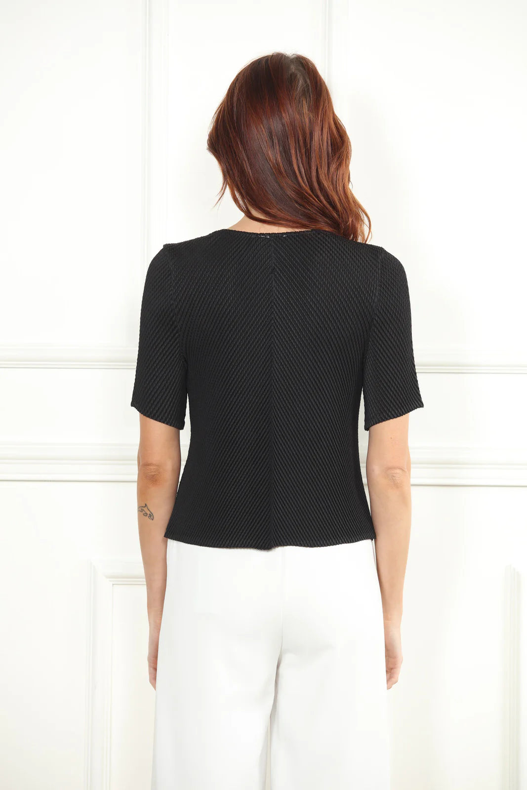 Pleated Top - Black