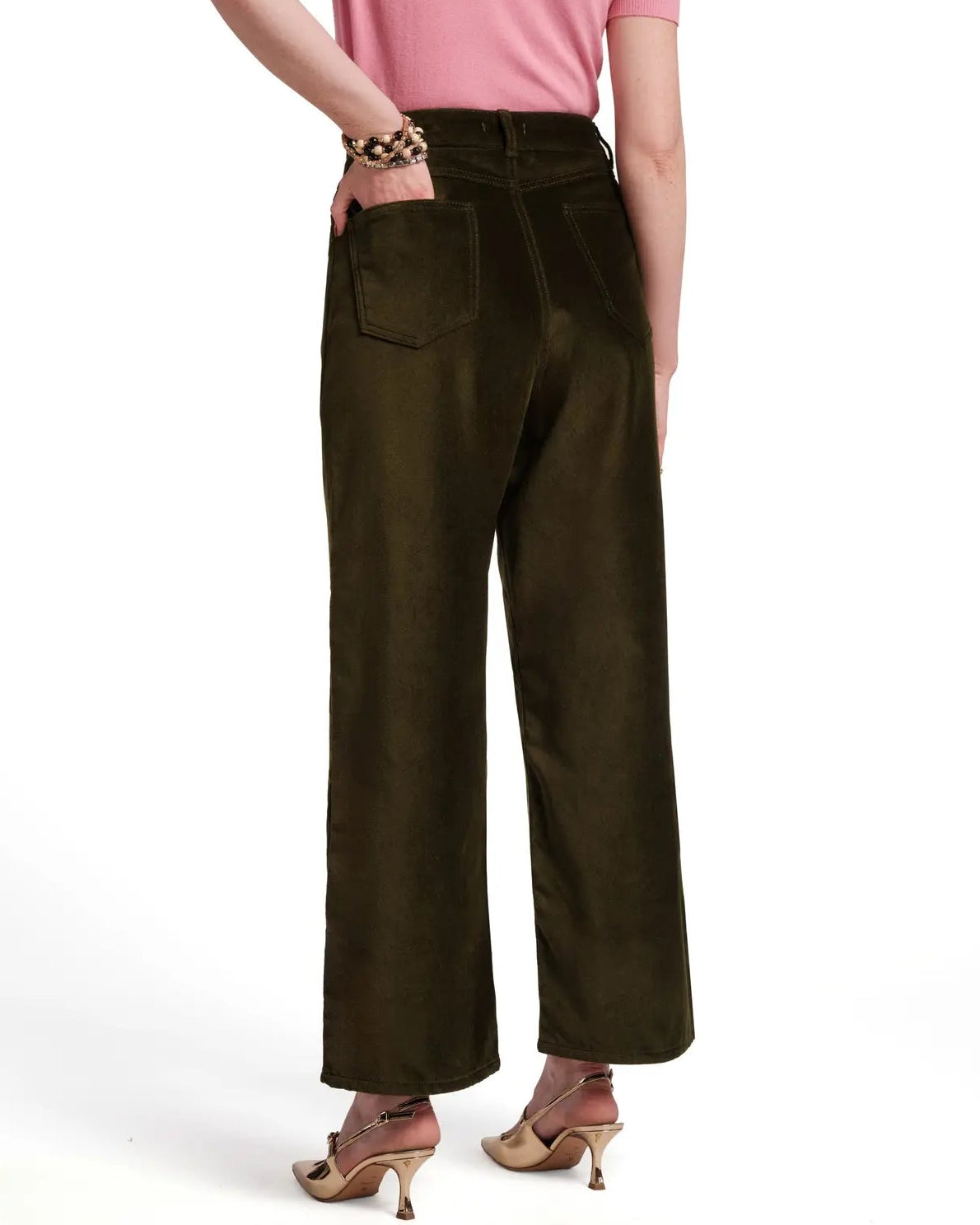 Ace Velvet Pant - Olive