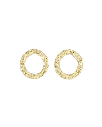 Hedge Hoop Earrings - Gold