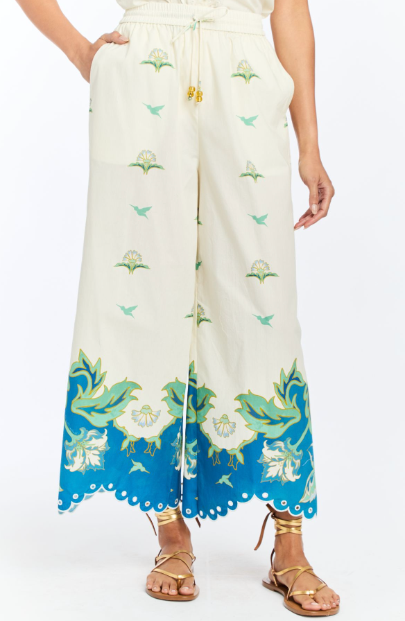 Cortez Drawstring Pant - Green/Blue