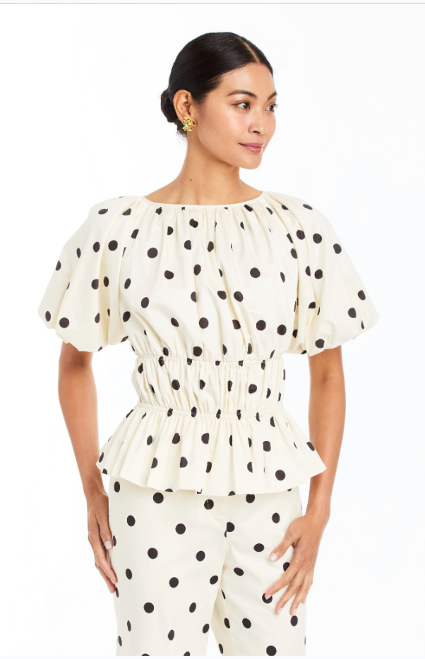 Breakfast Smocked Top - Polka Dot