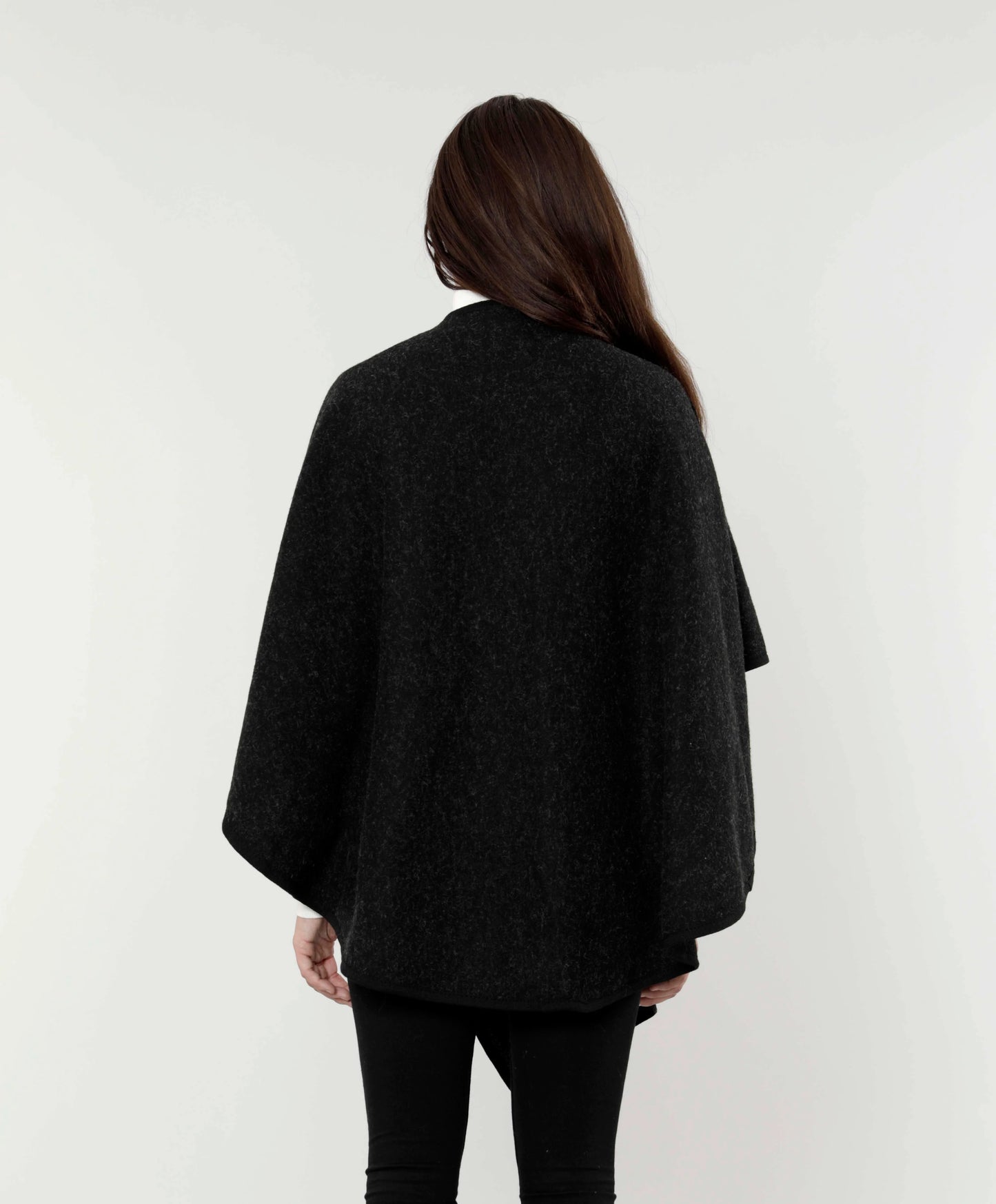 Knit Shawl Wrap - Black