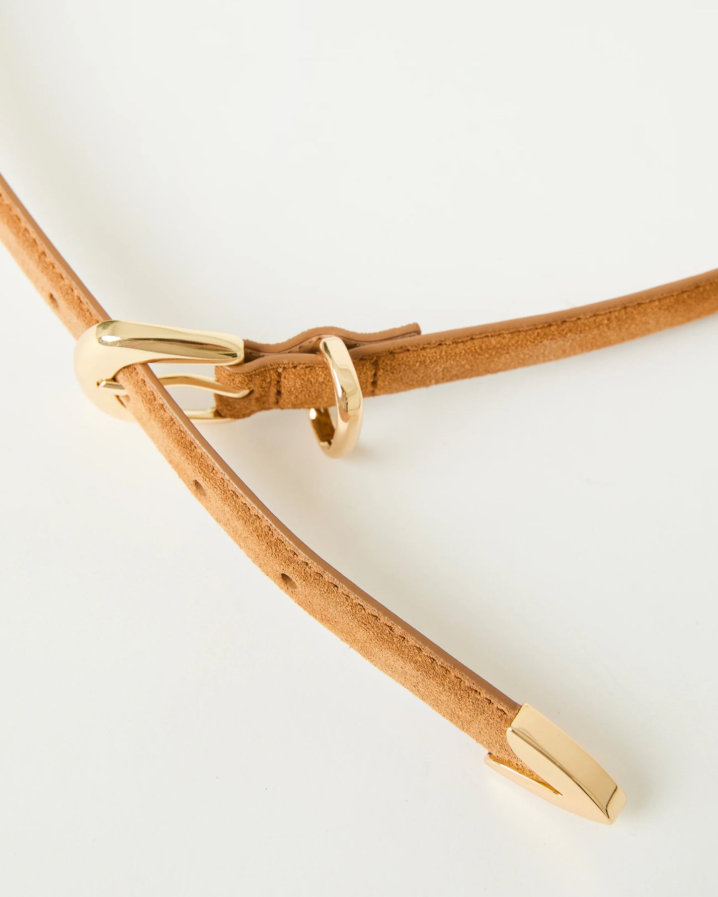 Leo Suede Belt - Camel Gold