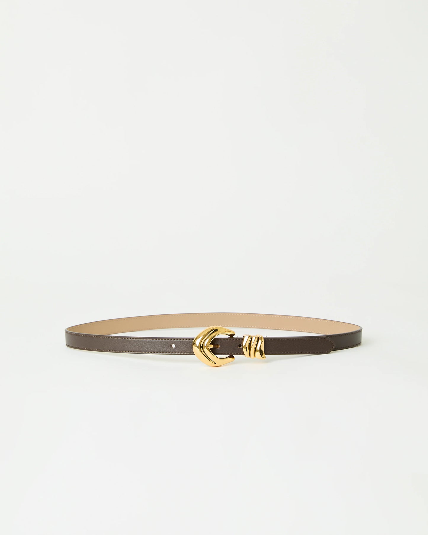 Cassian Mini Leather Belt - Chocolate Gold
