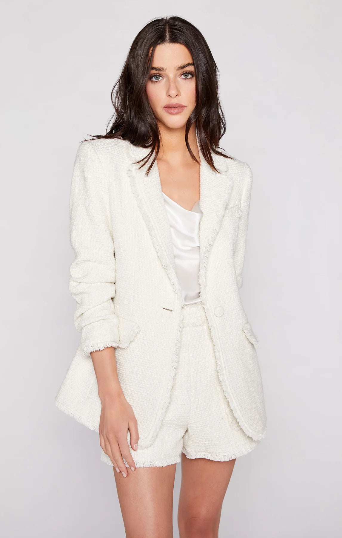 Boucle Khloe Blazer - Gardenia