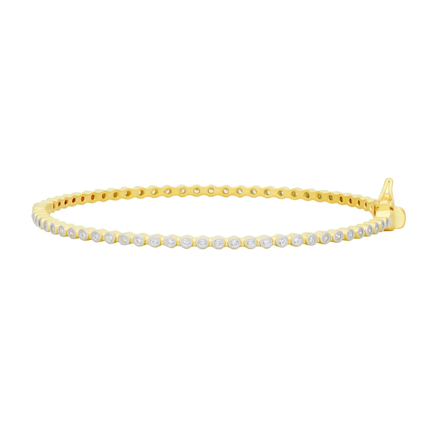 SIGNATURE BEZEL PAVÉ HINGE BANGLE
