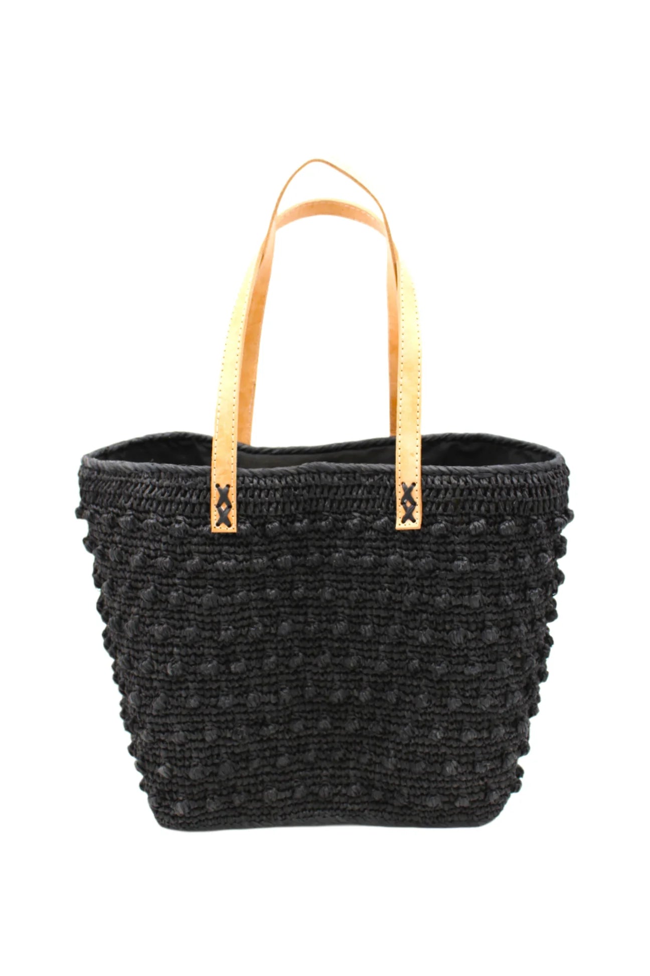 Boucle Crochet Straw Basket Bag