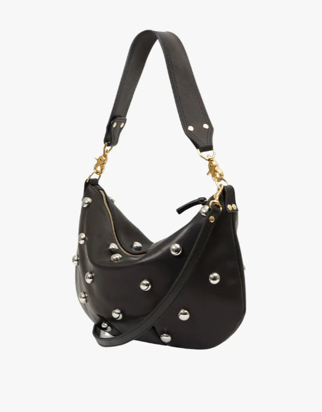 Moyen Messenger - Black w/ Studs