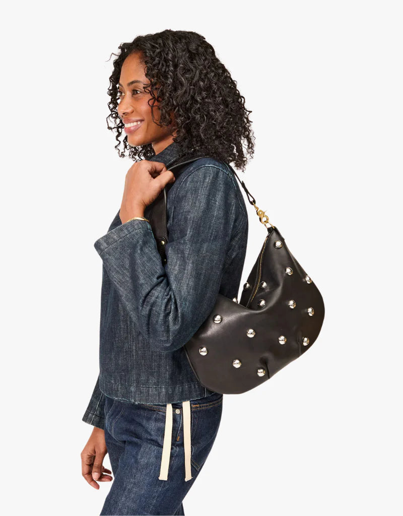 Moyen Messenger - Black w/ Studs