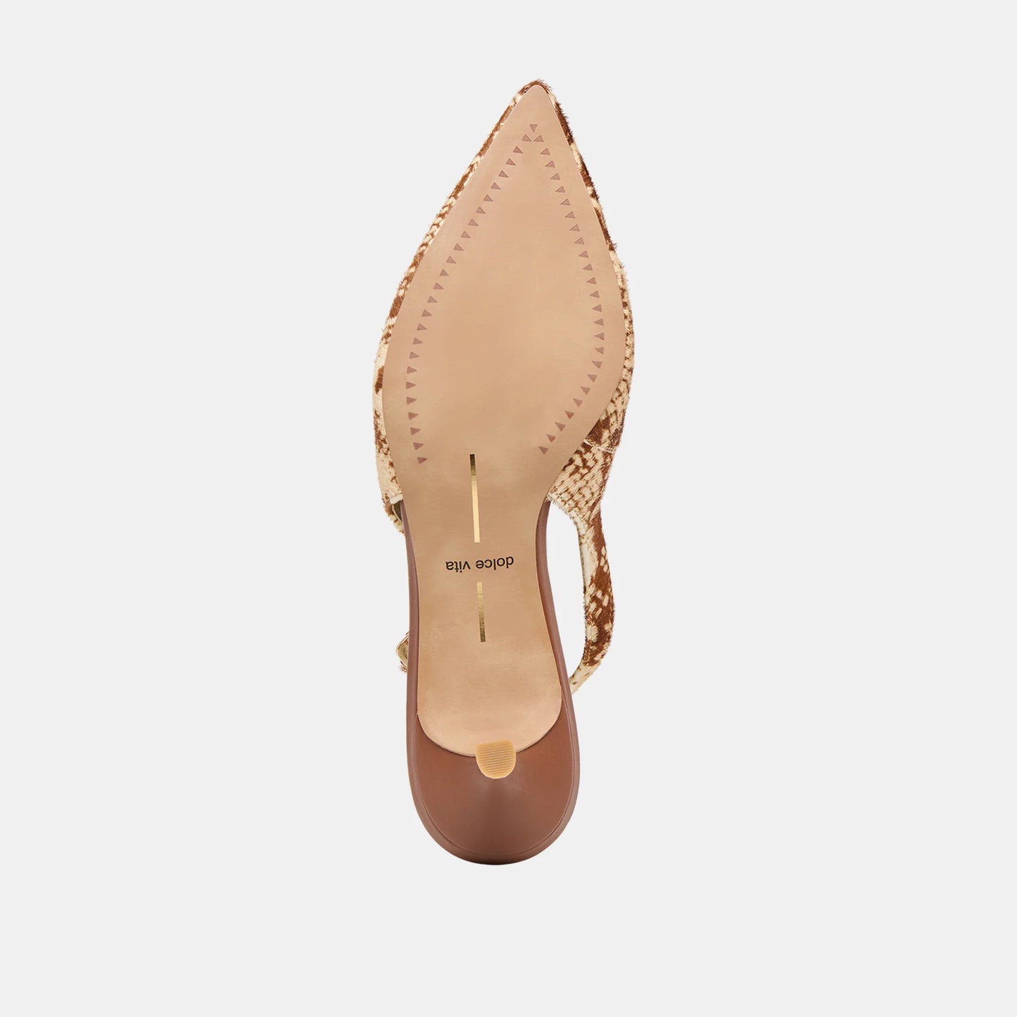 Alenna Heel - Brown Snake Calf Hair