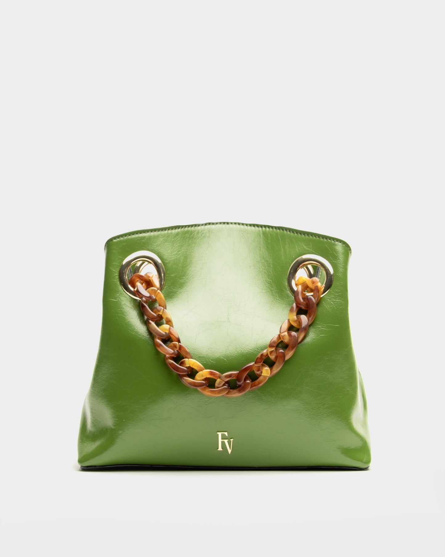 Skip Tote Crinkled Leather - Leather Green