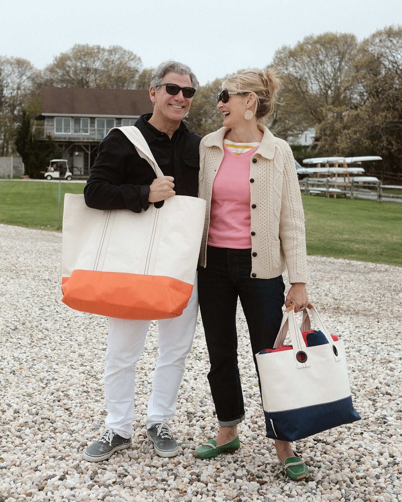 Summer Tote - Navy/Red
