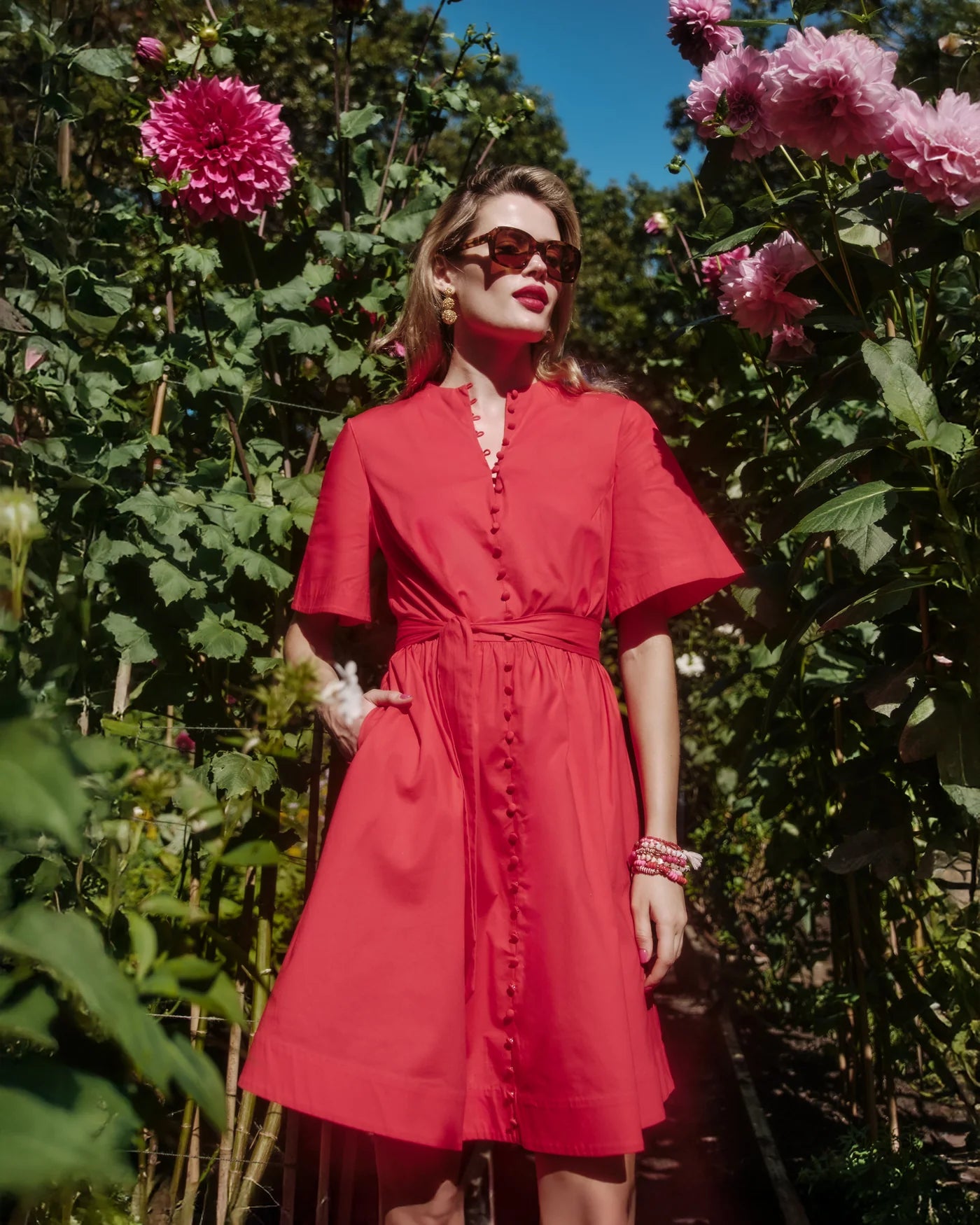 Nancy Dress - Red