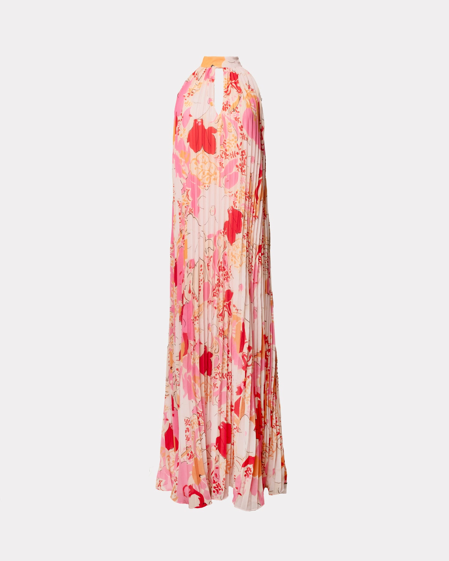 Slim Pleated Maxi Dress Wild Tulip - Pink/Multi