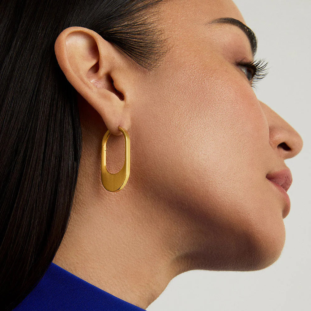 Crosby Hinged Hoops - Gold