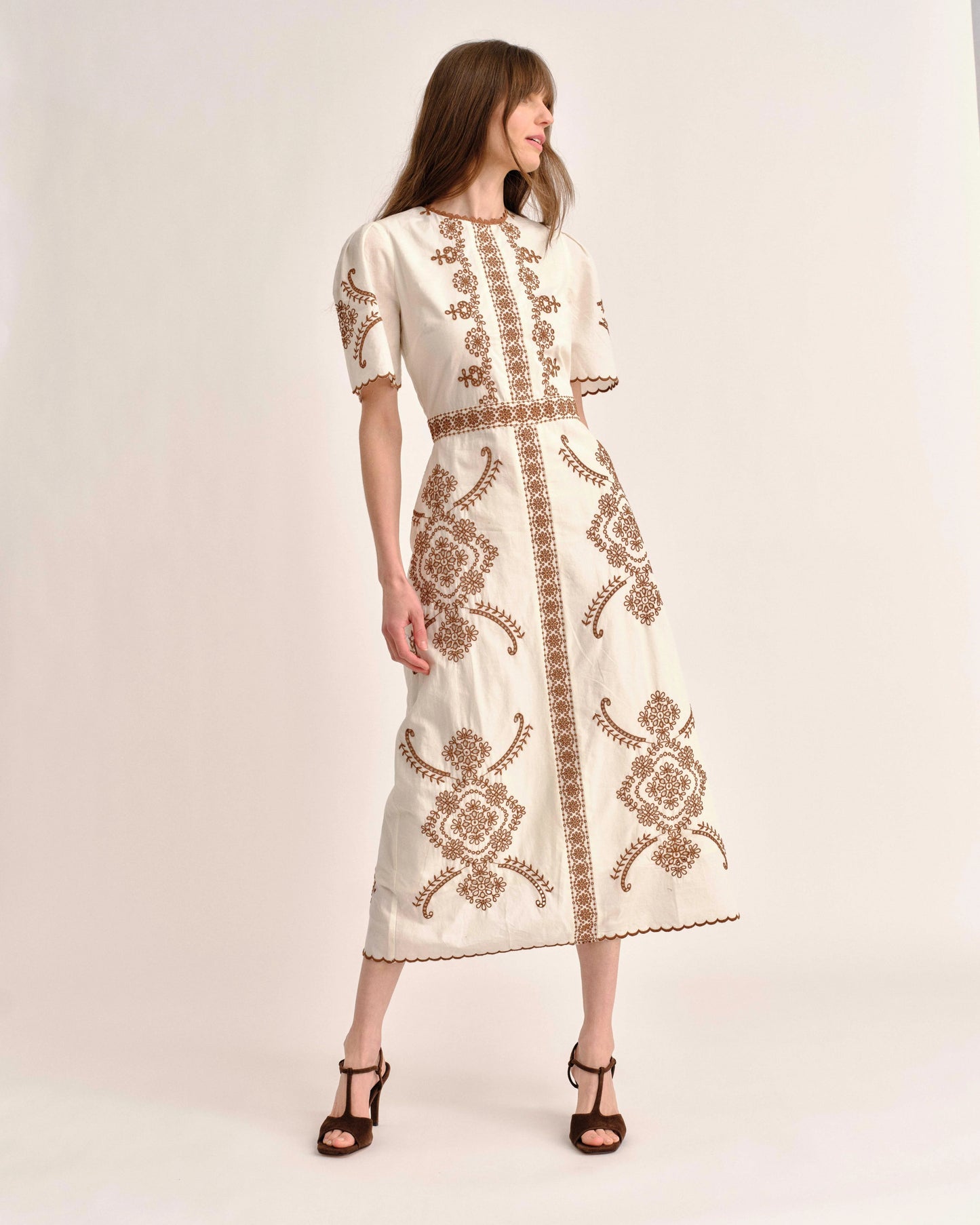 Bobbi Midi Dress - Ivory