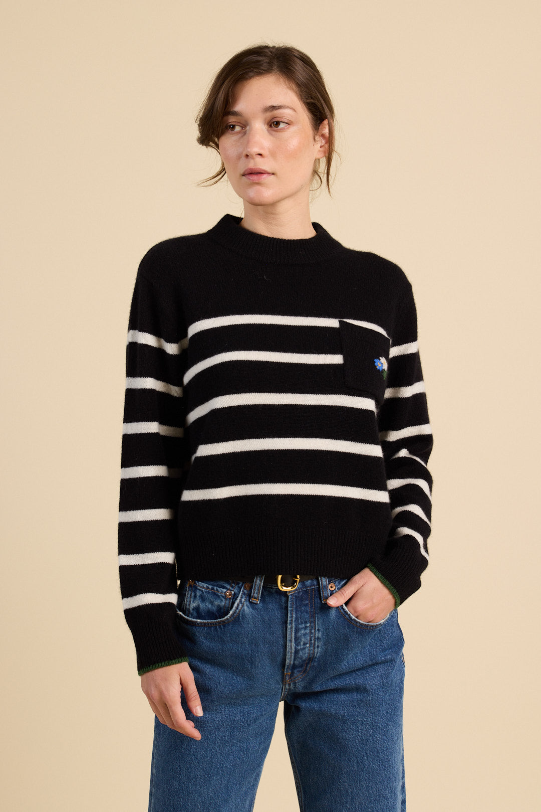 Oksana Sweater - Black Stripe