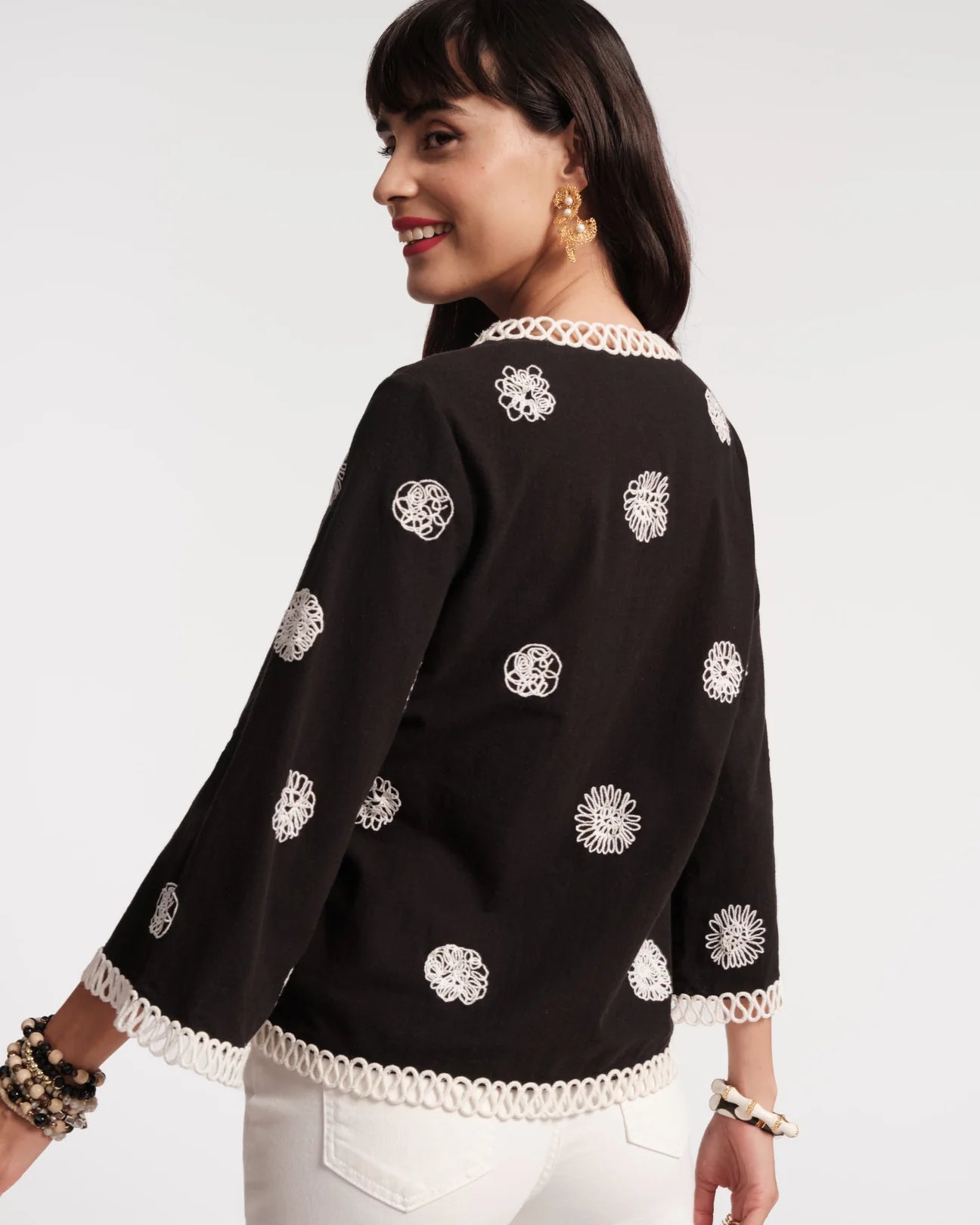 Fiona Top Scribble Embroidery