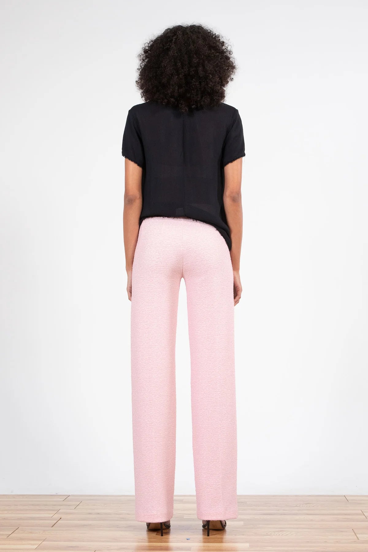 The Flavia Pant - Boucle Pink