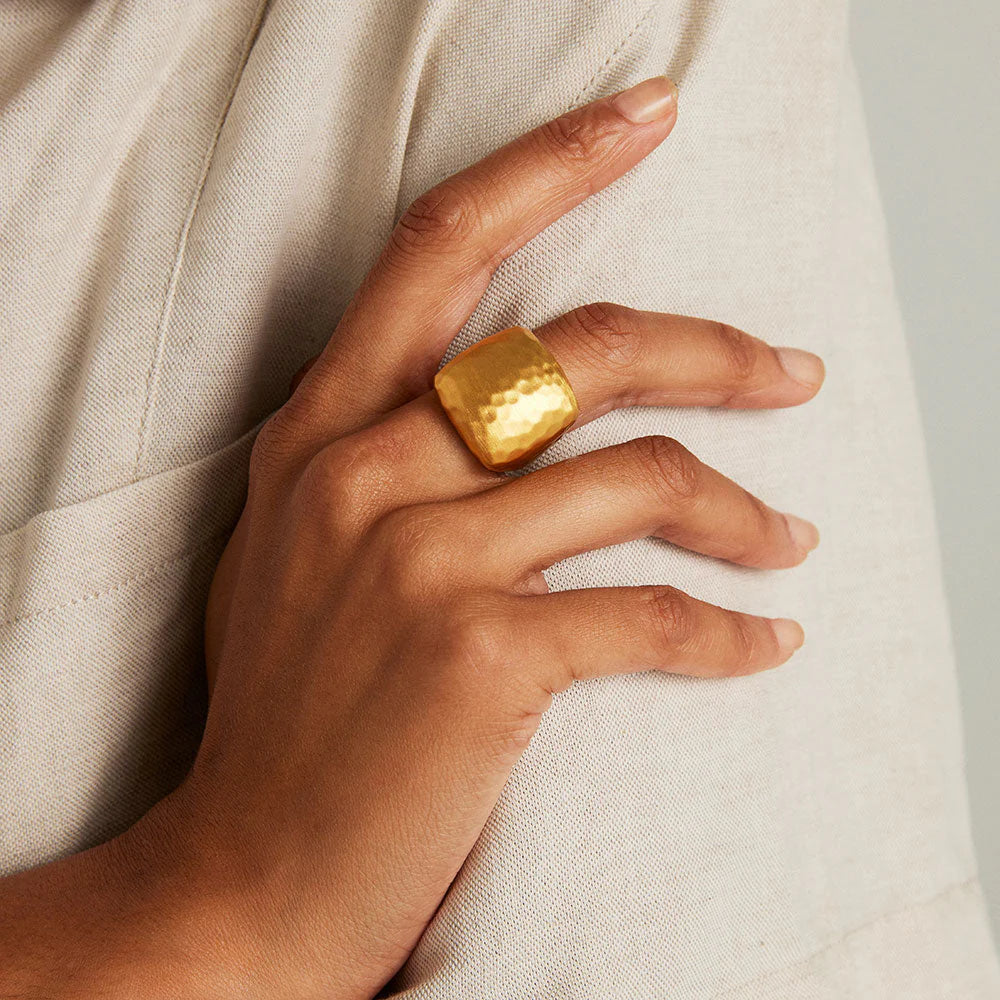 Nomad Square Statement Ring - Gold