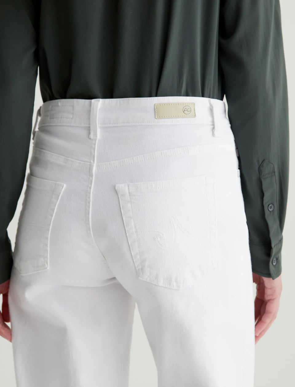 Saige Wide Leg Crop - Gallery White