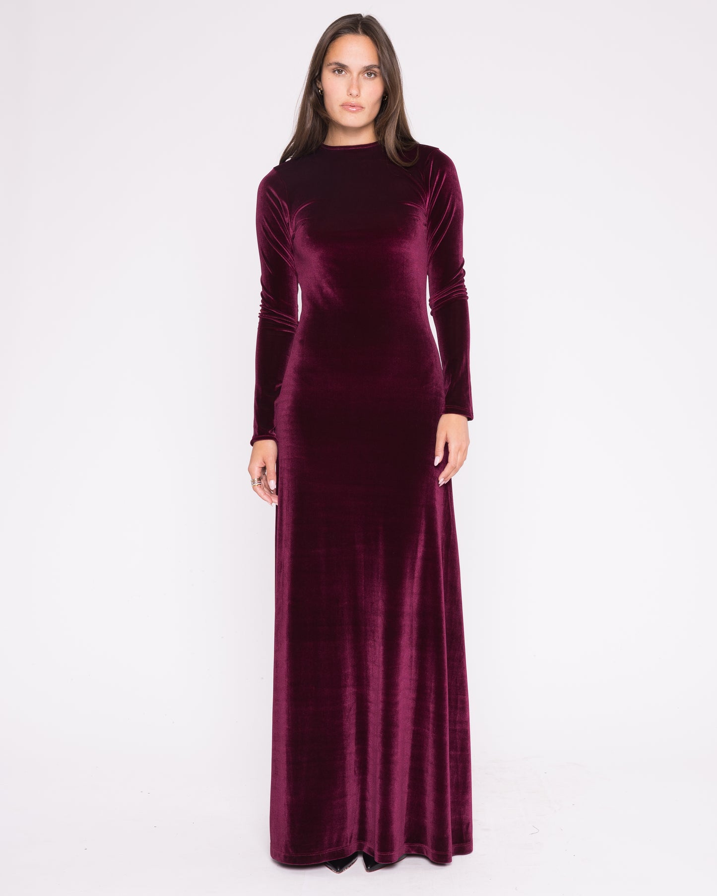 Velvet Kate Dress - Merlot