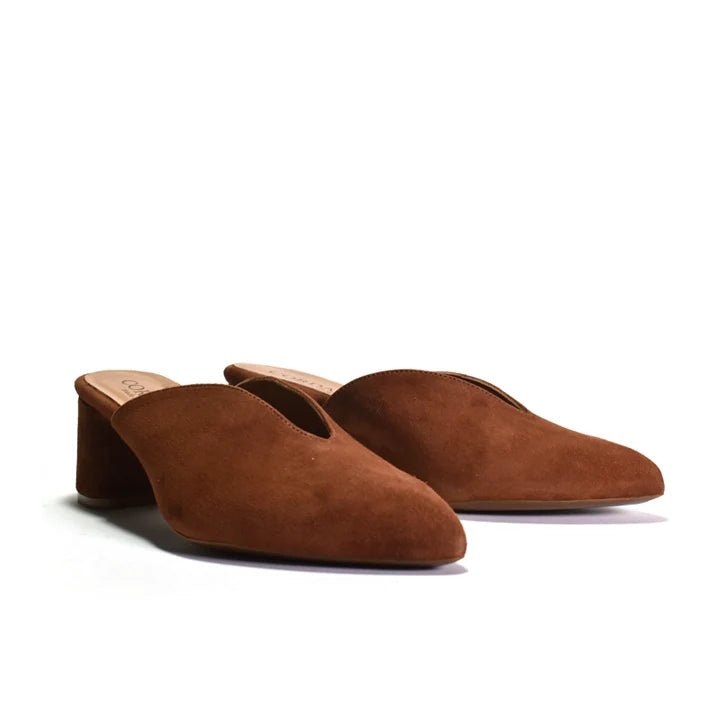 Gayle Mule - Cognac Suede