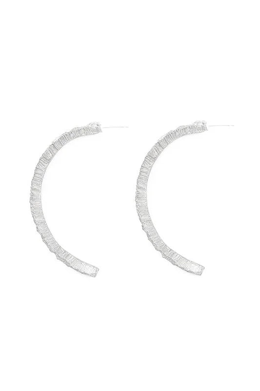 Bloom Hoop Earrings - Silver