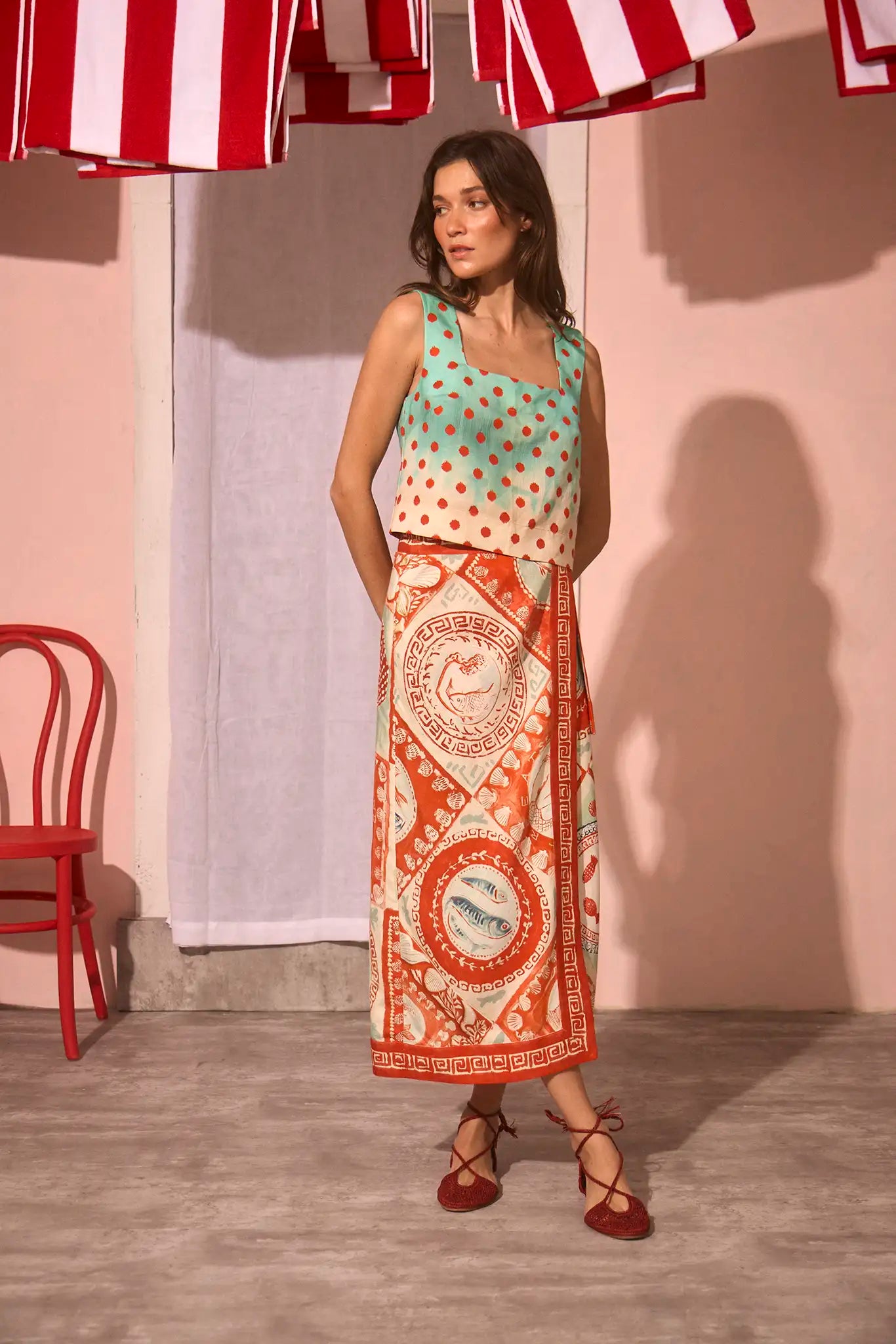 Paloma Wrap Skirt - Lost At Sea